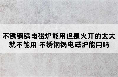 不锈钢锅电磁炉能用但是火开的太大就不能用 不锈钢锅电磁炉能用吗